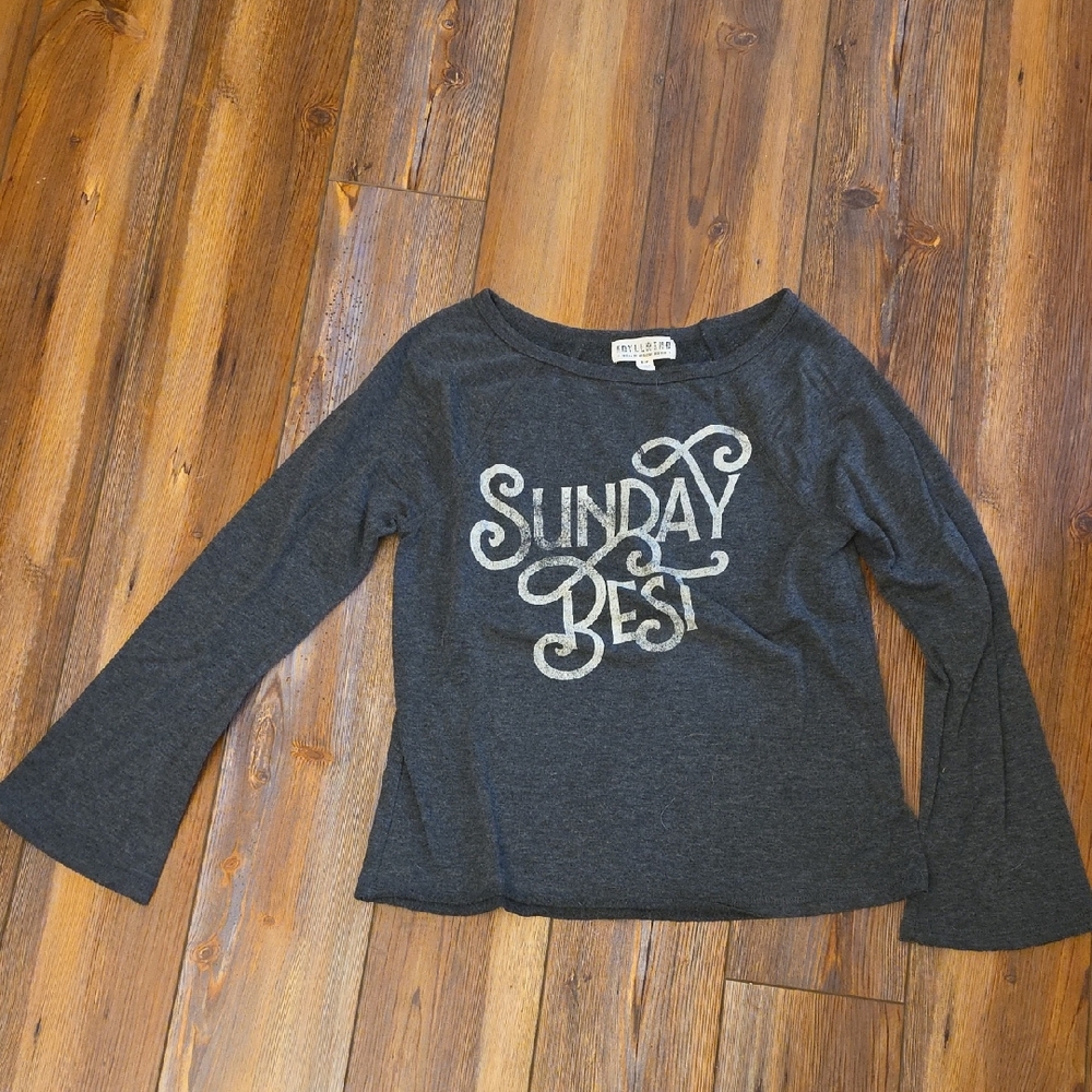 Idyllwind Charcoal Long Sleeve Top